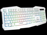 [黑+白两色-彩虹版缝隙发光]KB-10 名雕装机王冰蓝字符发光/背光炫酷版精品键盘[USB]