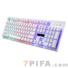 [彩虹白]G20 追光豹悬浮式背光游戏键盘[USB]