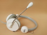[白色]M6150 现代/HYUNDAI头戴式立体声电脑耳机