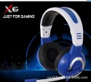 [白蓝]X6 欧凡豪华高级游戏 大耳罩式电脑多媒体立体声耳麦