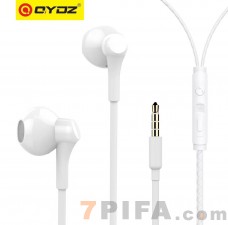 [白色]QYDZ 新款R15耳机手机通用入耳式耳塞耳麦立体声重低音线控带麦