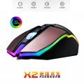 [跑马灯黑金色]X2力镁绝地求生RGB炫彩发光游戏竞技鼠标