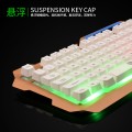 [白色金属彩虹发光]K21力镁金属风暴游戏竞技专用键盘