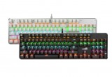 [白色]雷迪凯G2000机械键盘 七彩背光青轴网吧游戏键盘USB电脑防水