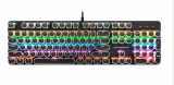 冰甲BT-K9黑色真机械炫彩跑马灯游戏键盘USB键盘