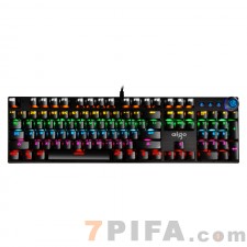 [黑色]W929合金面板青轴电脑游戏机械键盘