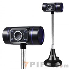 奥速V90蓝柱电脑摄像头免驱USB数字麦克风夜市补光灯摄像头