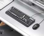 AULA/狼蛛 AC106镭雕有线游戏商务办公键盘鼠标套装 笔记本台式电脑